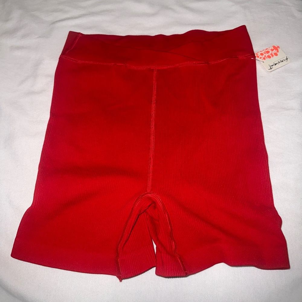 Free People movement ribbed activewear biker shorts size Medium